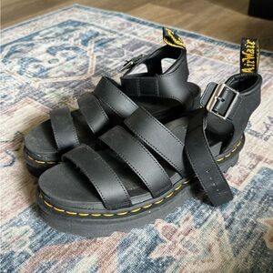 Dr. Martens Blaire Black Leather Sandals